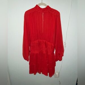 EXPRESS Red long sleeve dresss